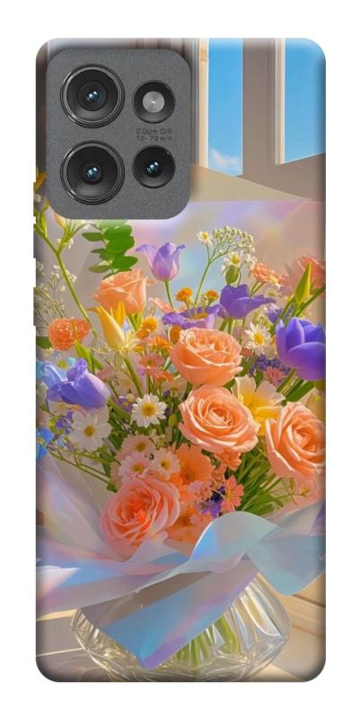 Чехол itsPrint Яркий букет для Motorola Edge 50, цветы, купить оптом с доставкой