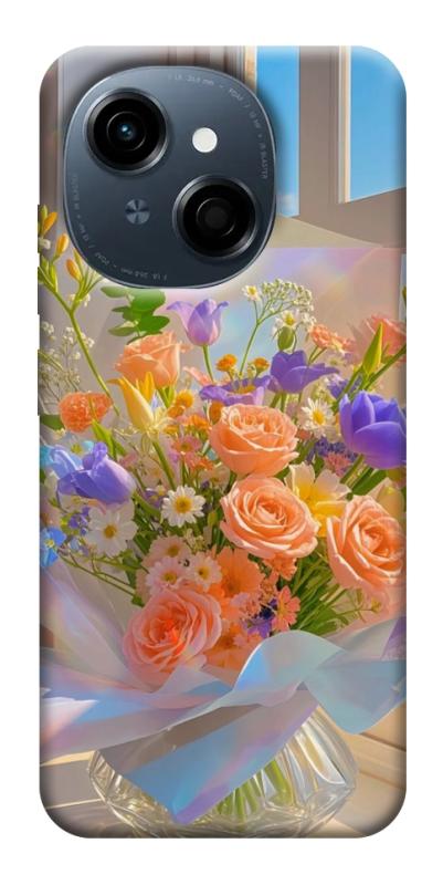 Чехол itsPrint Яркий букет для TECNO Spark Go 1, цветы, купить оптом с доставкой