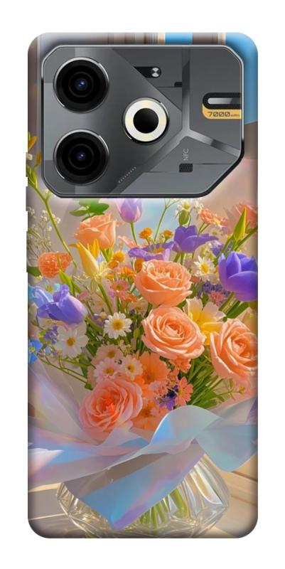 Чехол itsPrint Яркий букет для TECNO Pova 6 Neo (LI6), цветы, купить оптом с доставкой
