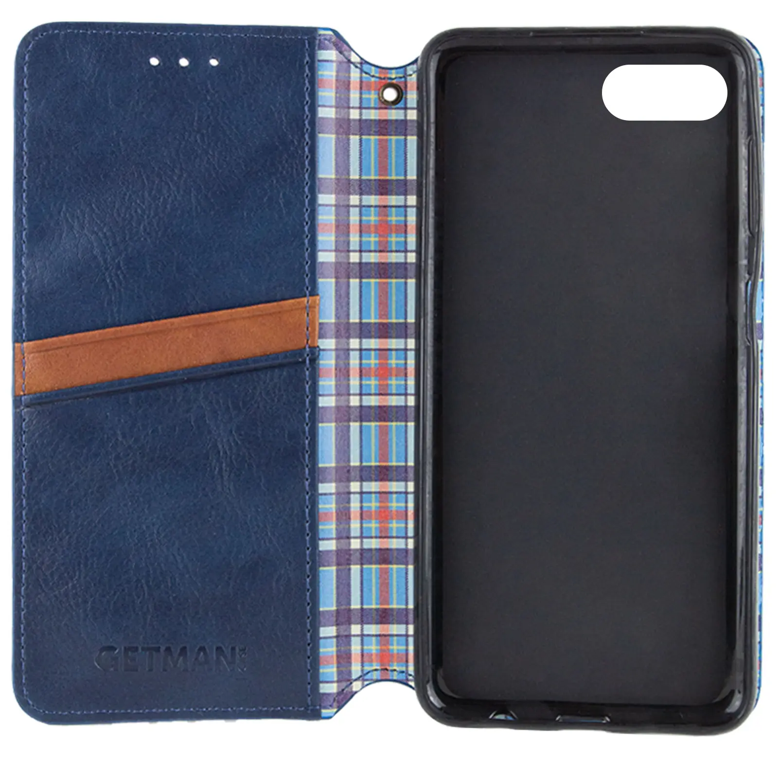 Кожаный чехол-книжка GETMAN Cubic (PU) для Apple iPhone 7 / 8 / SE (2020) (4.7"), Синий 2, Искусственная кожа, купить оптом с доставкой