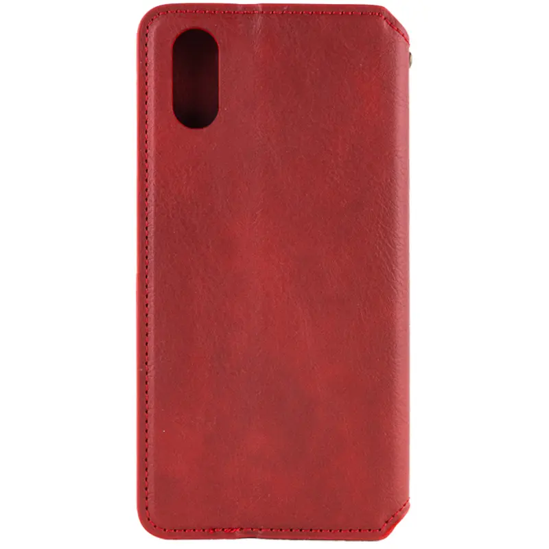 Кожаный чехол-книжка GETMAN Cubic (PU) для Apple iPhone XR (6.1"), Красный 1, Искусственная кожа, купить оптом с доставкой