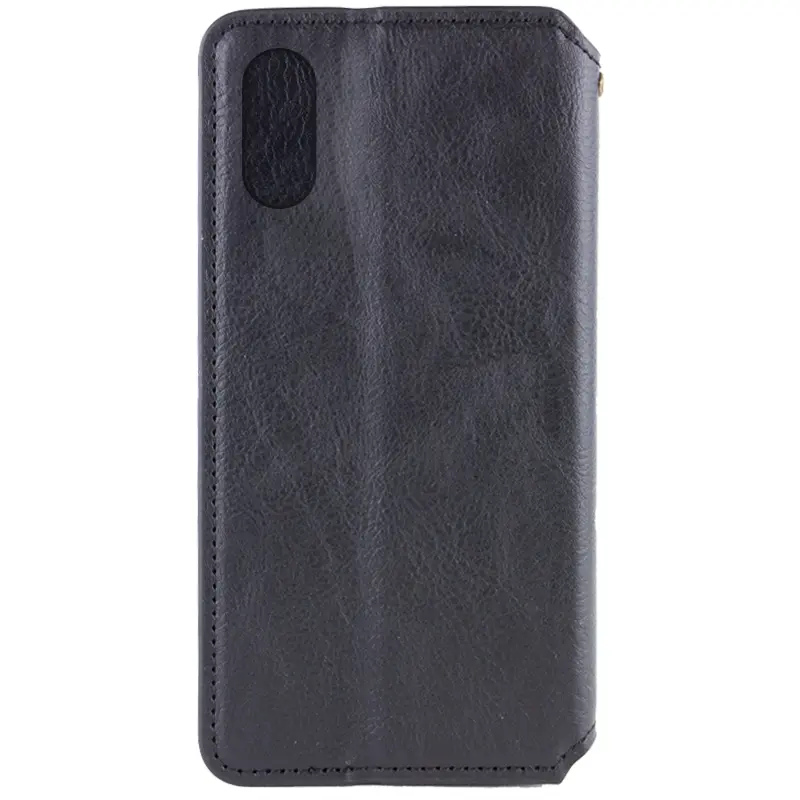 Кожаный чехол-книжка GETMAN Cubic (PU) для Apple iPhone XR (6.1"), Черный 1, Искусственная кожа, купить оптом с доставкой