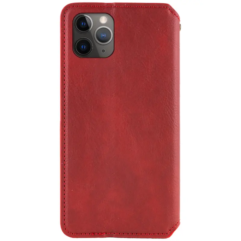 Кожаный чехол-книжка GETMAN Cubic (PU) для Apple iPhone 11 Pro (5.8"), Красный 1, Искусственная кожа, купить оптом с доставкой