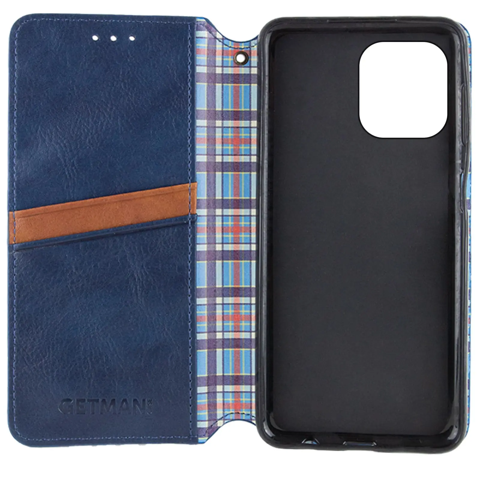 Шкіряний чохол-книжка GETMAN Cubic (PU) для Apple iPhone 11 (6.1"), Синій 2, Штучна шкіра, купити оптом з доставкою