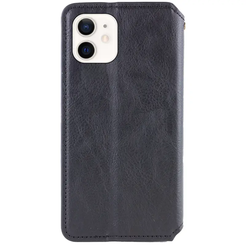 Шкіряний чохол-книжка GETMAN Cubic (PU) для Apple iPhone 11 (6.1"), Чорний 1, Штучна шкіра, купити оптом з доставкою