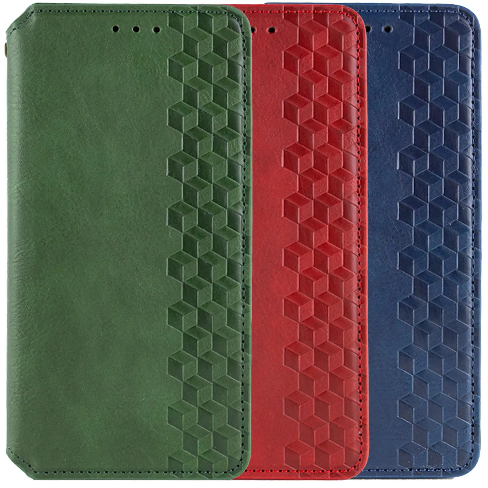 Кожаный чехол-книжка GETMAN Cubic (PU) для Apple iPhone 12 Pro / 12 (6.1"), Искусственная кожа, купить оптом с доставкой