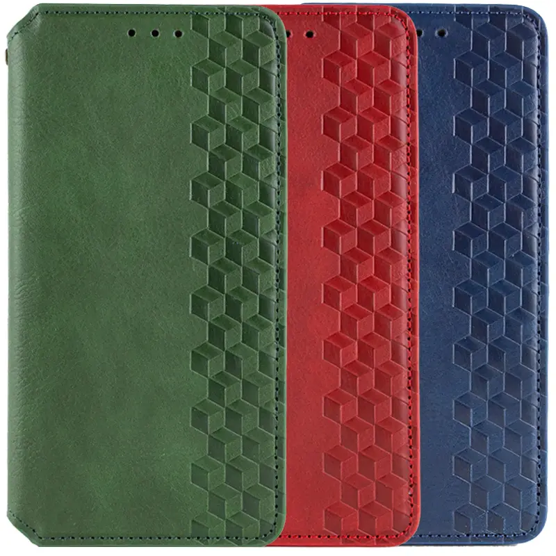 Шкіряний чохол-книжка GETMAN Cubic (PU) для Apple iPhone 13 Pro Max (6.7"), Штучна шкіра, купити оптом з доставкою