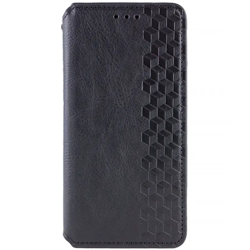 Шкіряний чохол-книжка GETMAN Cubic (PU) для Apple iPhone 13 / 14 (6.1"), Чорний, Штучна шкіра, купити оптом з доставкою