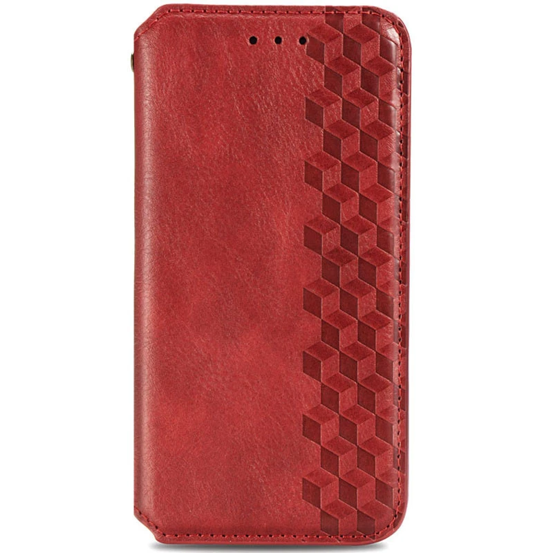 Кожаный чехол-книжка GETMAN Cubic (PU) для Xiaomi Redmi 10A, Красный, Искусственная кожа, купить оптом с доставкой