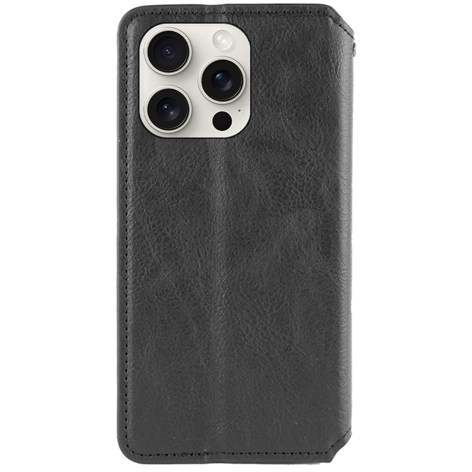 Шкіряний чохол-книжка GETMAN Cubic (PU) для Apple iPhone 14 Pro (6.1"), Чорний 1, Штучна шкіра, купити оптом з доставкою