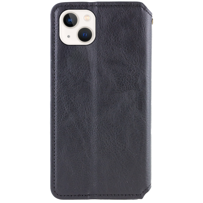 Кожаный чехол-книжка GETMAN Cubic (PU) для Apple iPhone 15 (6.1"), Черный 1, Искусственная кожа, купить оптом с доставкой