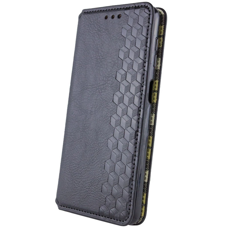 Кожаный чехол-книжка GETMAN Cubic (PU) для Motorola Moto G85, Черный 1, Искусственная кожа, купить оптом с доставкой