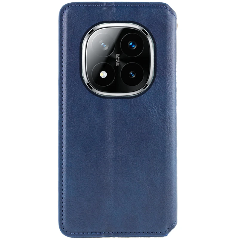 Кожаный чехол-книжка GETMAN Cubic (PU) для Xiaomi Redmi Note 14 Pro 5G / 14 Pro+, Синий 1, Искусственная кожа, купить оптом с доставкой