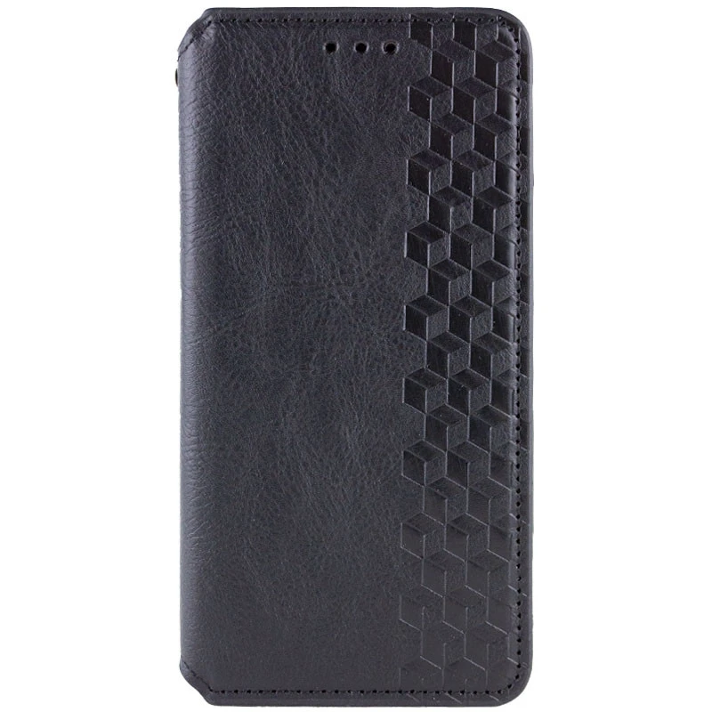 Кожаный чехол-книжка GETMAN Cubic (PU) для Xiaomi Redmi Note 14 Pro 5G / 14 Pro+, Черный, Искусственная кожа, купить оптом с доставкой