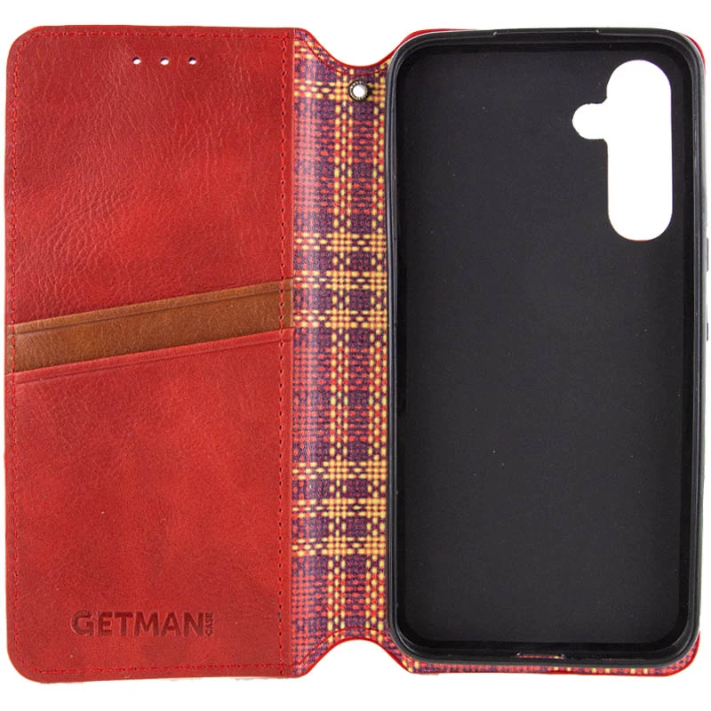 Кожаный чехол-книжка GETMAN Cubic (PU) для Samsung Galaxy A26 5G, Красный 2, Искусственная кожа, купить оптом с доставкой