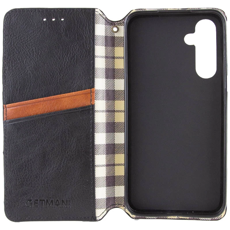 Кожаный чехол-книжка GETMAN Cubic (PU) для Samsung Galaxy A26 5G, Черный 1, Искусственная кожа, купить оптом с доставкой