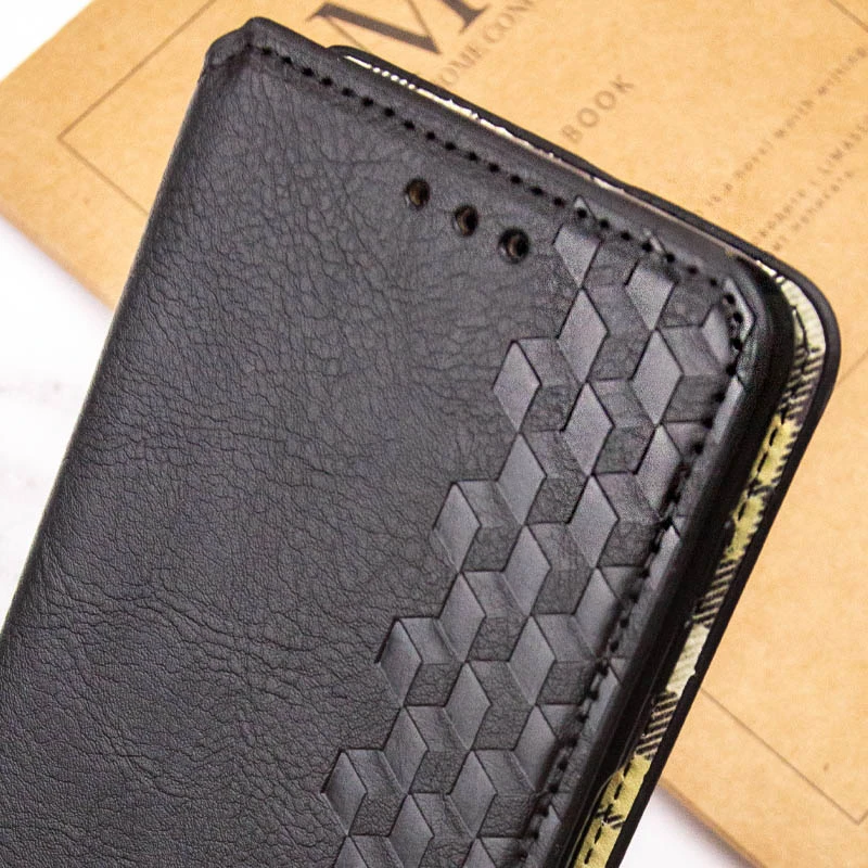 Кожаный чехол-книжка GETMAN Cubic (PU) для Samsung Galaxy A26 5G, Черный 6, Искусственная кожа, купить оптом с доставкой