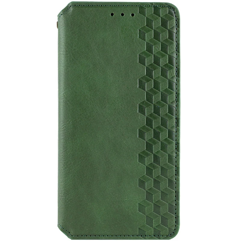 Кожаный чехол-книжка GETMAN Cubic (PU) для Motorola Moto G05 / E15, Зеленый, Искусственная кожа, купить оптом с доставкой