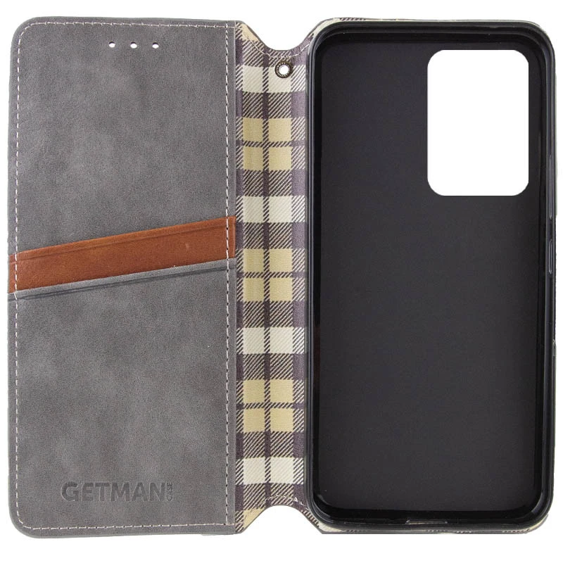 Кожаный чехол-книжка GETMAN Cubic (PU) для Xiaomi Redmi A5 / Poco C71, Серый 2, Искусственная кожа, купить оптом с доставкой