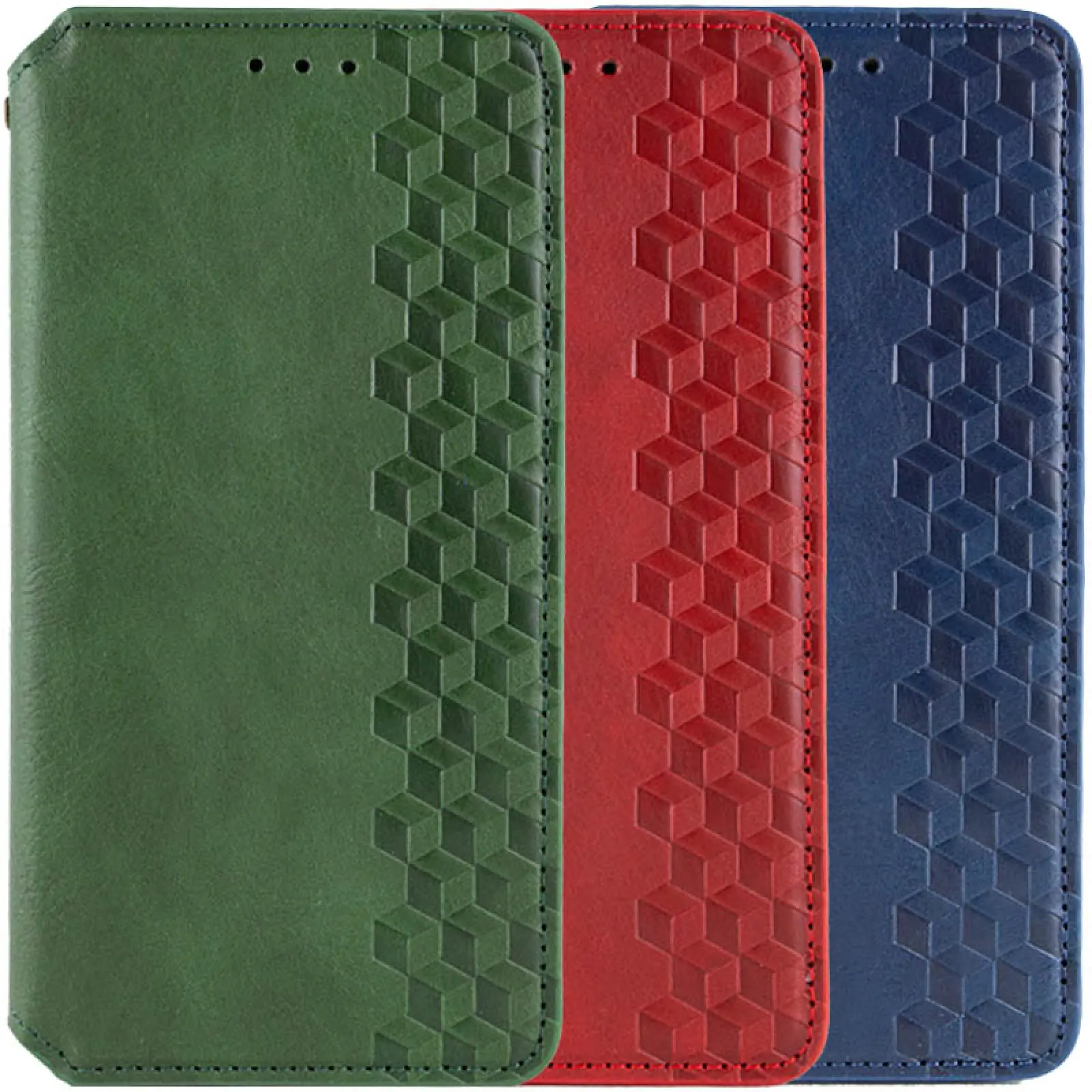 Кожаный чехол-книжка GETMAN Cubic (PU) для Samsung Galaxy A07, Искусственная кожа, купить оптом с доставкой