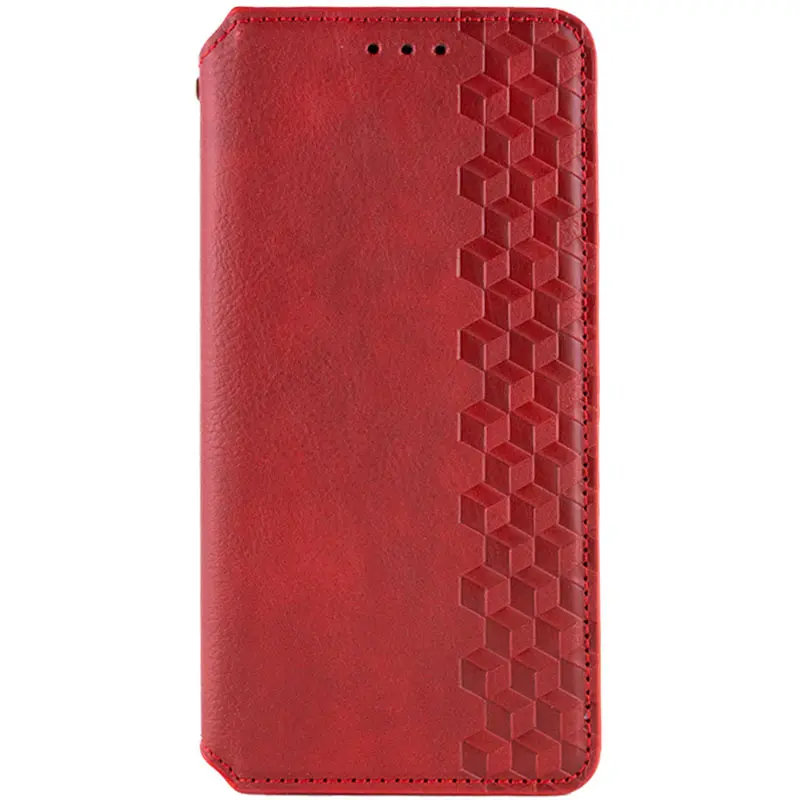 Кожаный чехол-книжка GETMAN Cubic (PU) для Samsung Galaxy A17 4G/5G, Красный, Искусственная кожа, купить оптом с доставкой