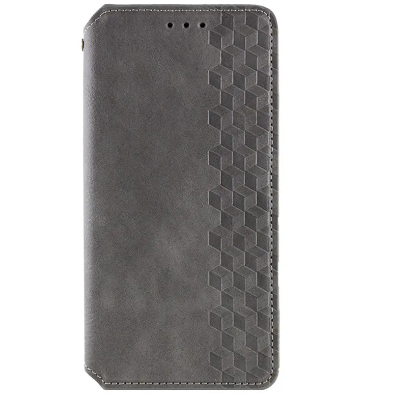 Кожаный чехол-книжка GETMAN Cubic (PU) для Samsung Galaxy A17 4G/5G, Серый, Искусственная кожа, купить оптом с доставкой