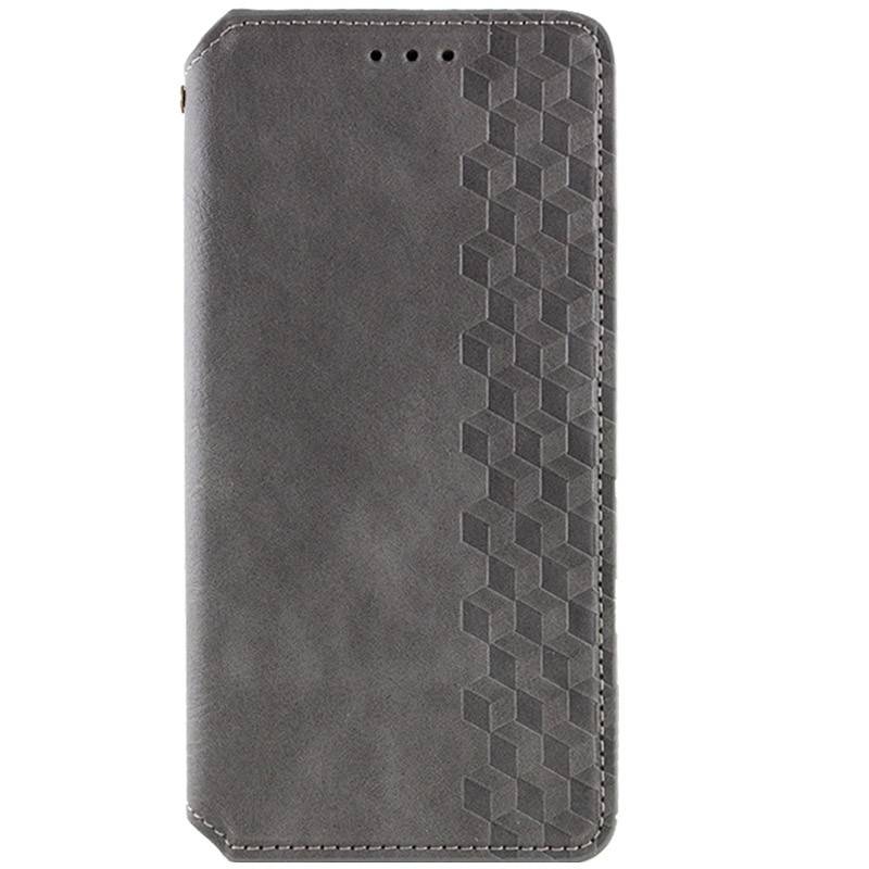 Кожаный чехол-книжка GETMAN Cubic (PU) для Samsung Galaxy S25 FE, Серый, Искусственная кожа, купить оптом с доставкой