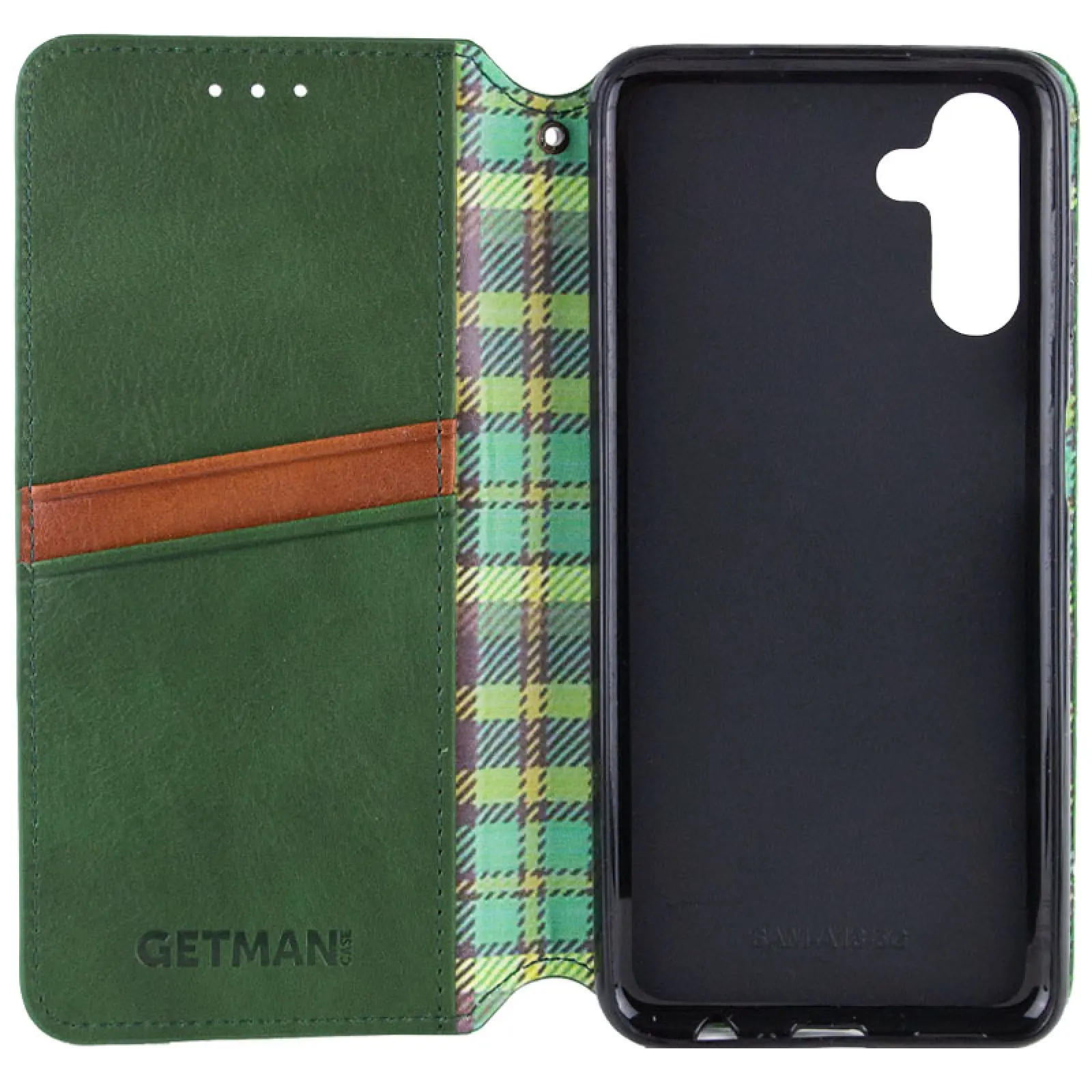 Кожаный чехол-книжка GETMAN Cubic (PU) для Samsung Galaxy A37 5G, Зеленый 2, Искусственная кожа, купить оптом с доставкой