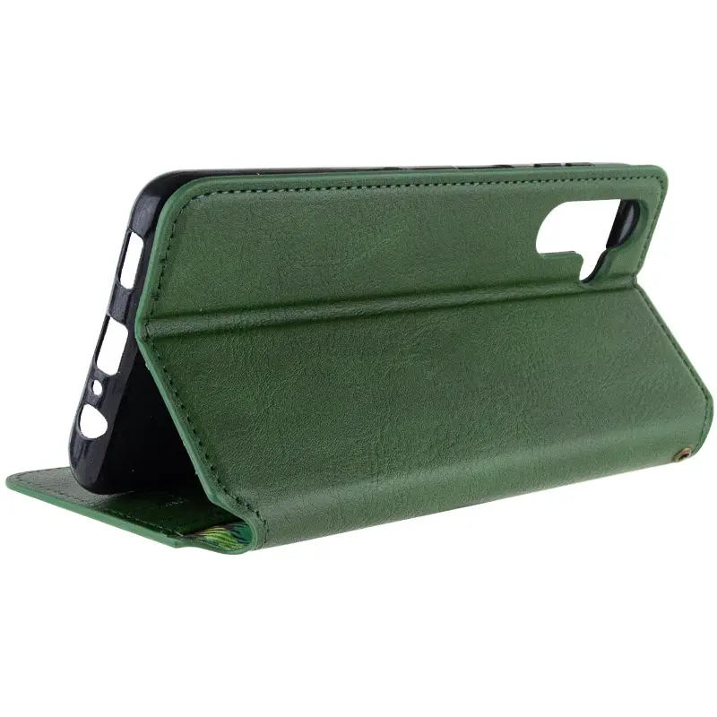 Кожаный чехол-книжка GETMAN Cubic (PU) для Samsung Galaxy A37 5G, Зеленый 6, Искусственная кожа, купить оптом с доставкой
