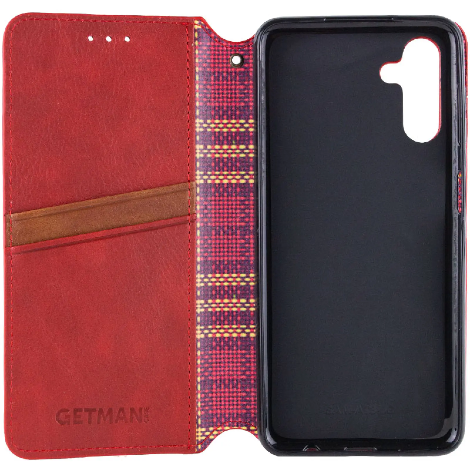 Кожаный чехол-книжка GETMAN Cubic (PU) для Samsung Galaxy A37 5G, Красный 2, Искусственная кожа, купить оптом с доставкой