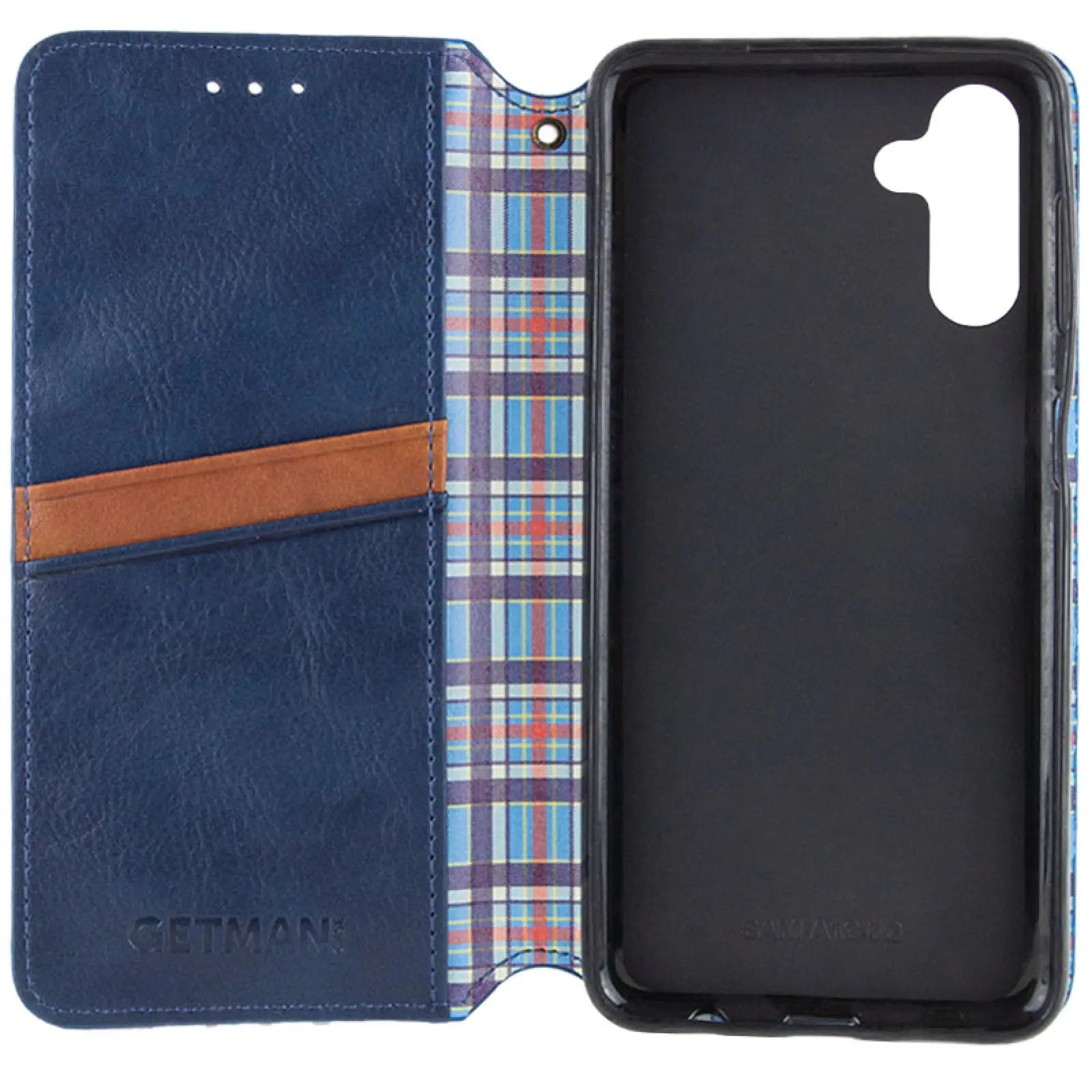 Кожаный чехол-книжка GETMAN Cubic (PU) для Samsung Galaxy A37 5G, Синий 2, Искусственная кожа, купить оптом с доставкой