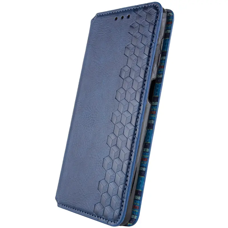 Кожаный чехол-книжка GETMAN Cubic (PU) для Samsung Galaxy A37 5G, Синий 3, Искусственная кожа, купить оптом с доставкой