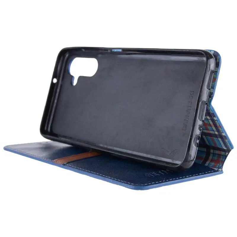 Кожаный чехол-книжка GETMAN Cubic (PU) для Samsung Galaxy A37 5G, Синий 4, Искусственная кожа, купить оптом с доставкой