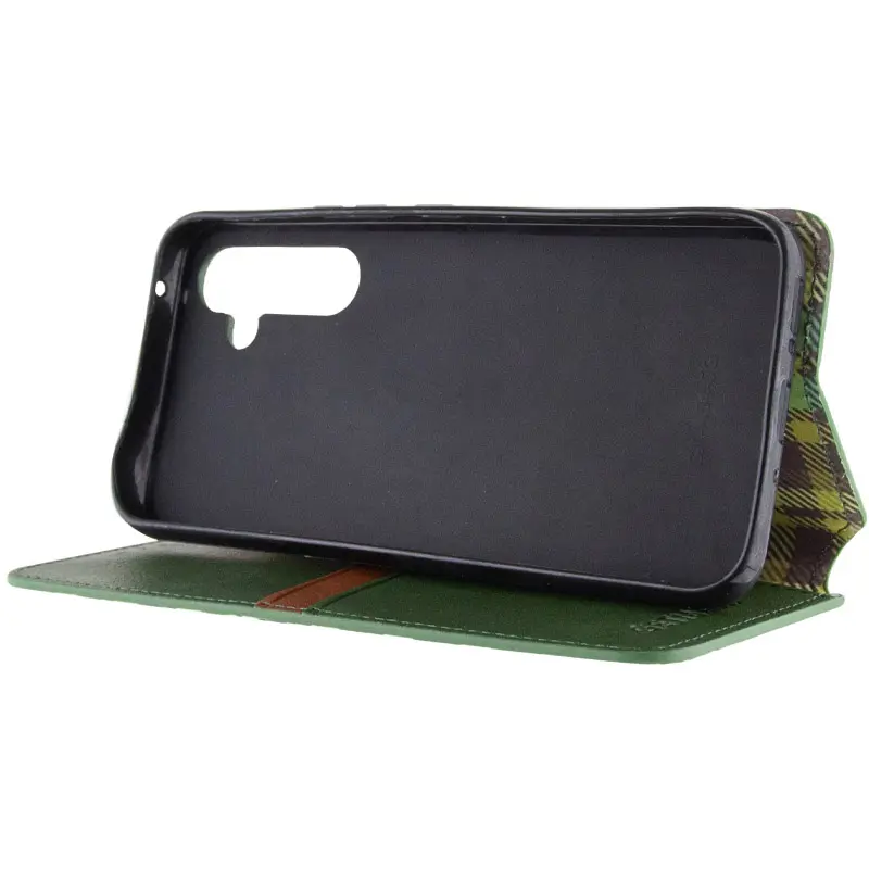 Кожаный чехол-книжка GETMAN Cubic (PU) для Samsung Galaxy A57 5G, Зеленый 2, Искусственная кожа, купить оптом с доставкой