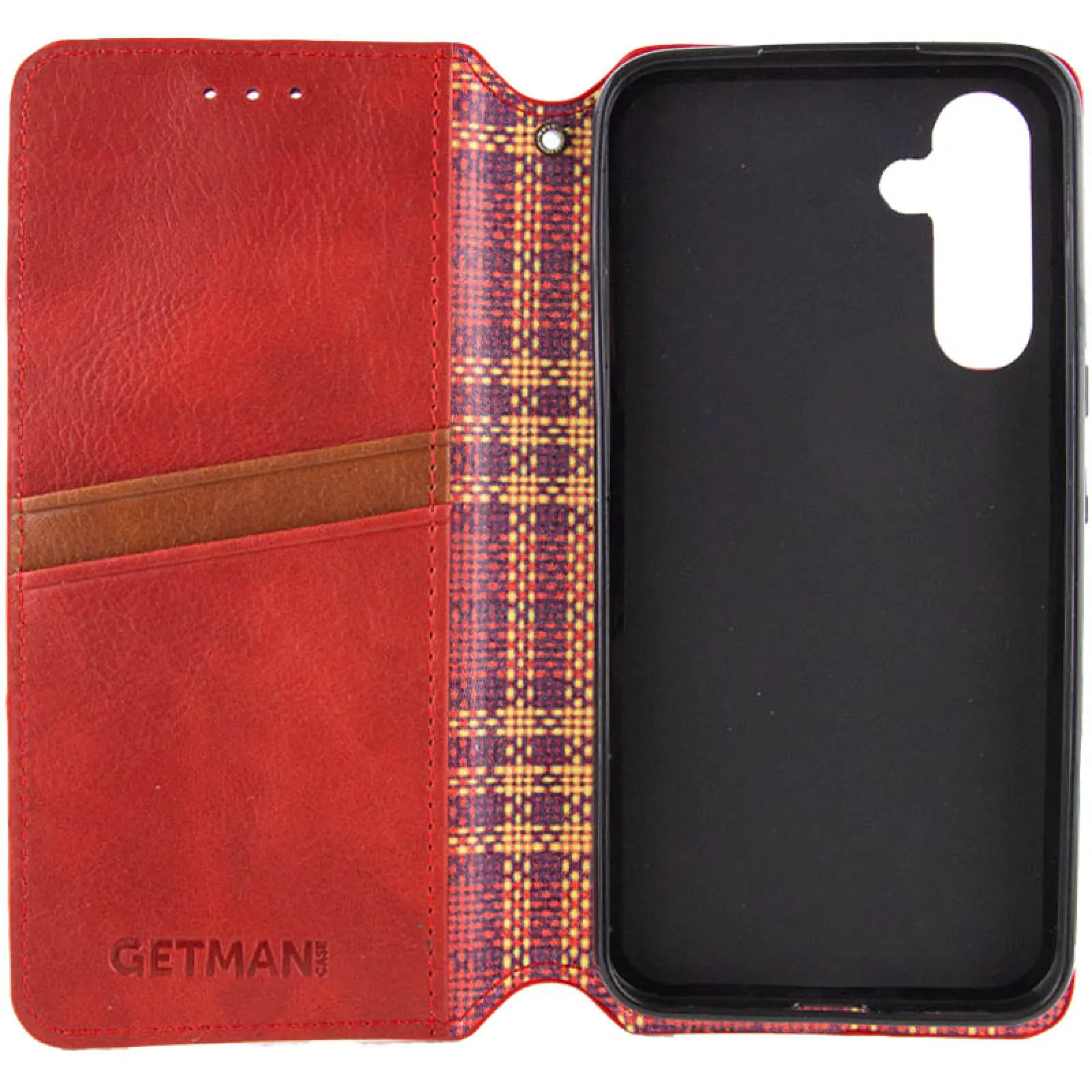Кожаный чехол-книжка GETMAN Cubic (PU) для Samsung Galaxy A57 5G, Красный 2, Искусственная кожа, купить оптом с доставкой