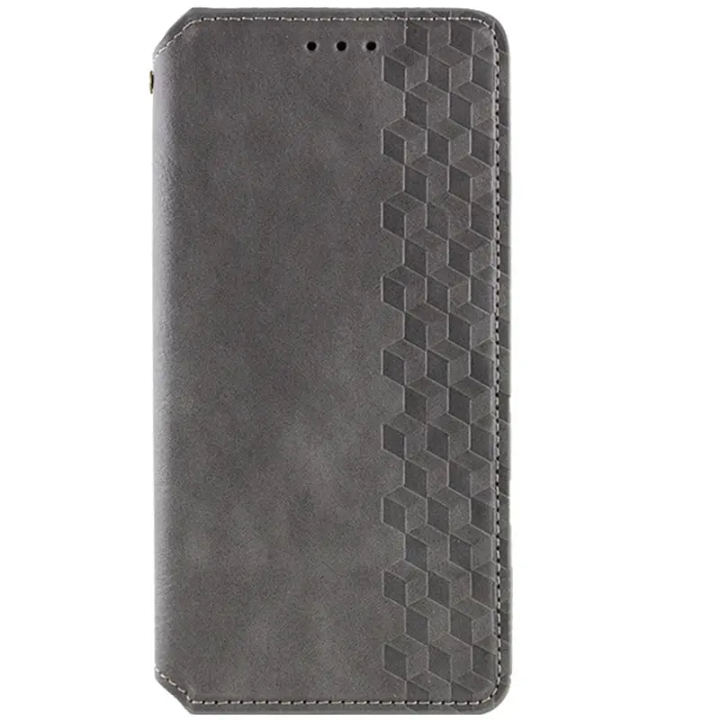 Кожаный чехол-книжка GETMAN Cubic (PU) для Samsung Galaxy A57 5G, Серый, Искусственная кожа, купить оптом с доставкой