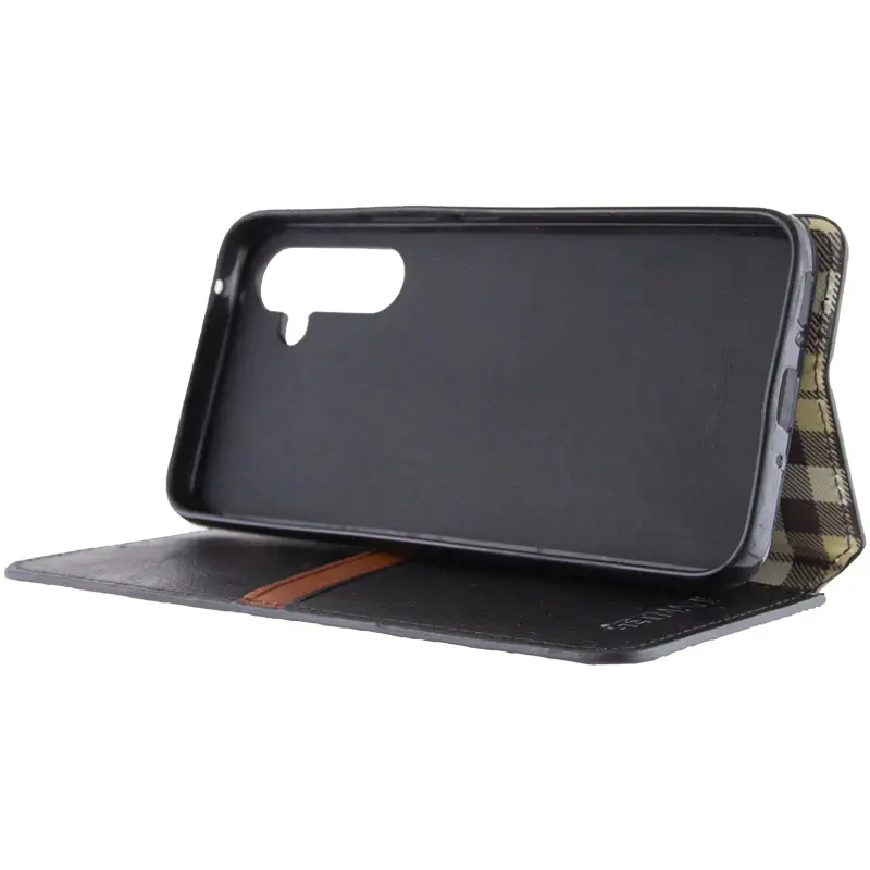 Кожаный чехол-книжка GETMAN Cubic (PU) для Samsung Galaxy A57 5G, Черный 2, Искусственная кожа, купить оптом с доставкой