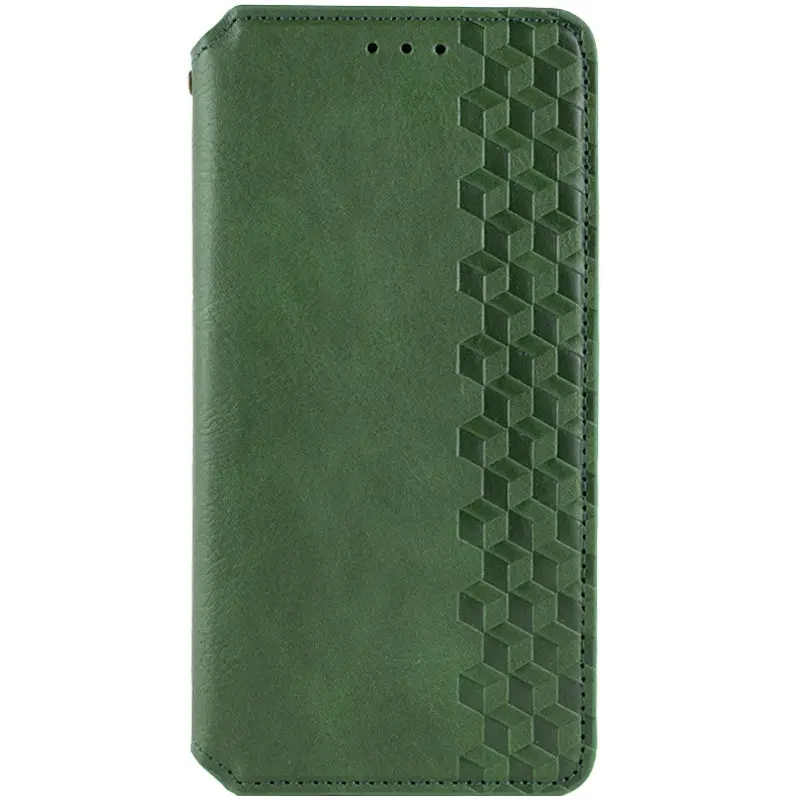 Кожаный чехол-книжка GETMAN Cubic (PU) для Xiaomi Redmi 15C (EU), Зеленый, Искусственная кожа, купить оптом с доставкой