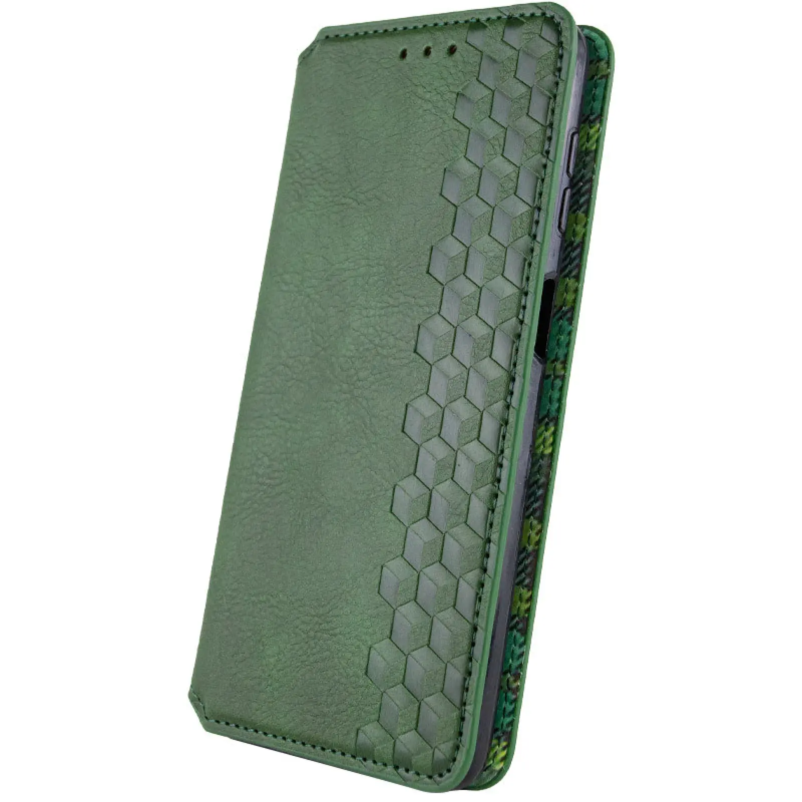 Кожаный чехол-книжка GETMAN Cubic (PU) для Xiaomi Redmi 15C (EU), Зеленый 1, Искусственная кожа, купить оптом с доставкой