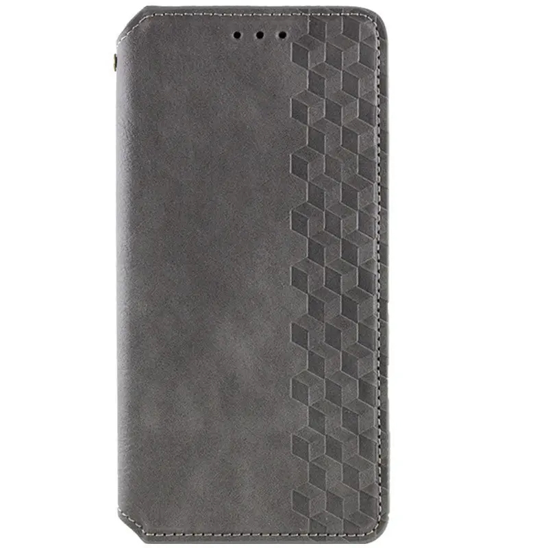 Кожаный чехол-книжка GETMAN Cubic (PU) для Xiaomi Redmi 15C (EU), Серый, Искусственная кожа, купить оптом с доставкой