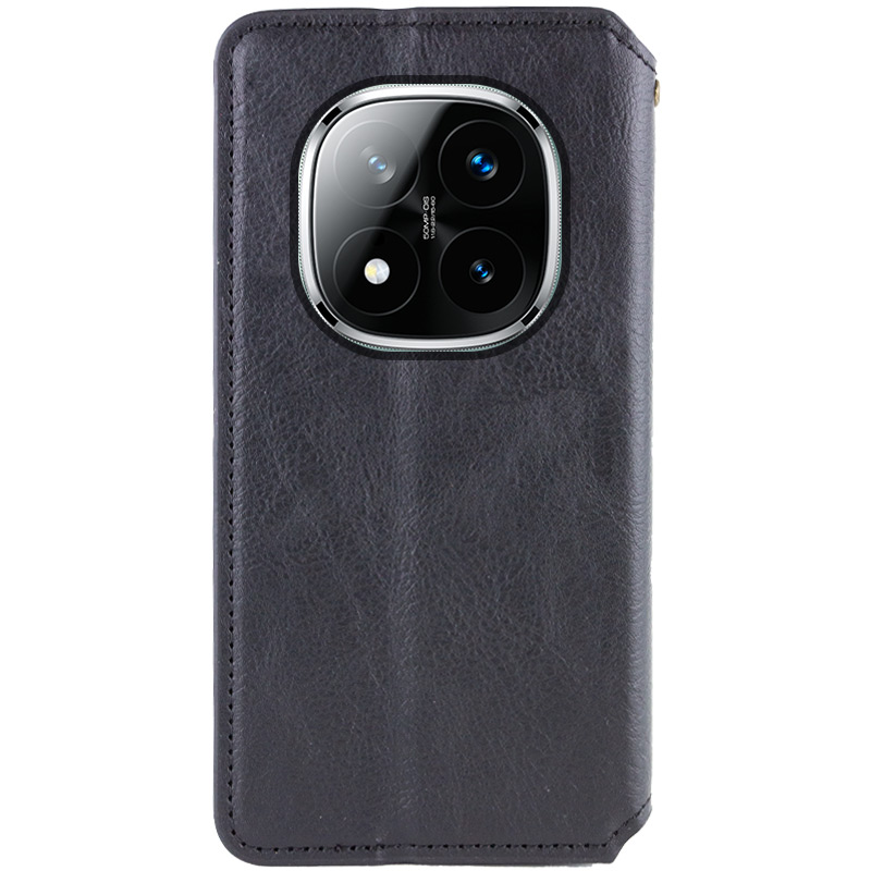 Кожаный чехол-книжка GETMAN Cubic (PU) для Xiaomi Redmi Note 15 Pro+ 5G, Черный 2, Искусственная кожа, купить оптом с доставкой