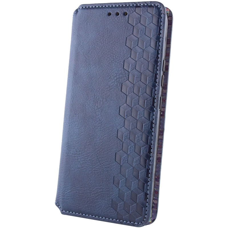 Шкіряний чохол-книжка GETMAN Cubic (PU) для Xiaomi Poco M7 4G, Синій 1, Штучна шкіра, купити оптом з доставкою