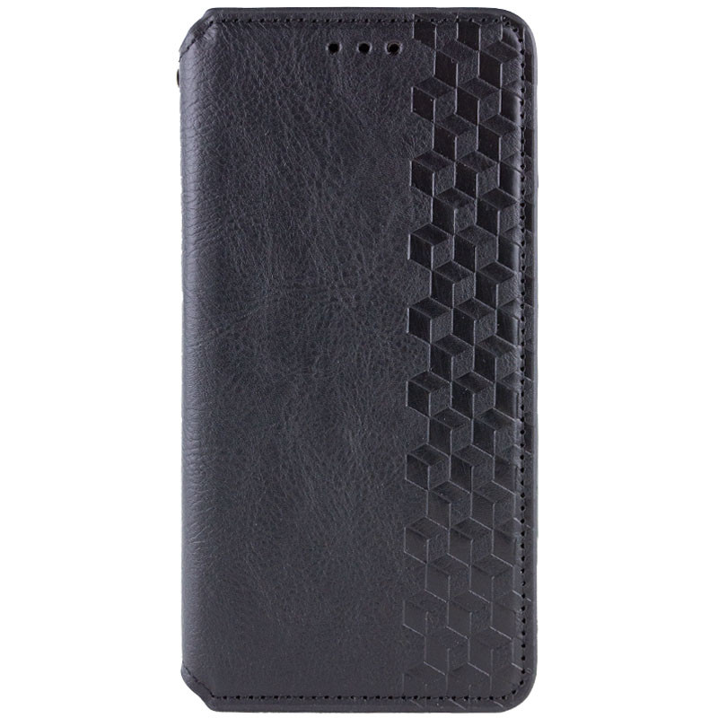 Шкіряний чохол-книжка GETMAN Cubic (PU) для Xiaomi Poco M7 4G, Чорний, Штучна шкіра, купити оптом з доставкою