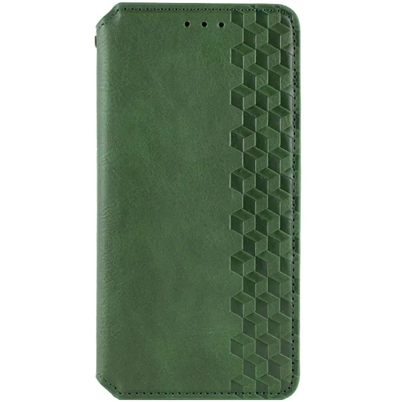 Кожаный чехол-книжка GETMAN Cubic (PU) для Xiaomi Redmi Note 15 4G/5G (EU), Зеленый, Искусственная кожа, купить оптом с доставкой