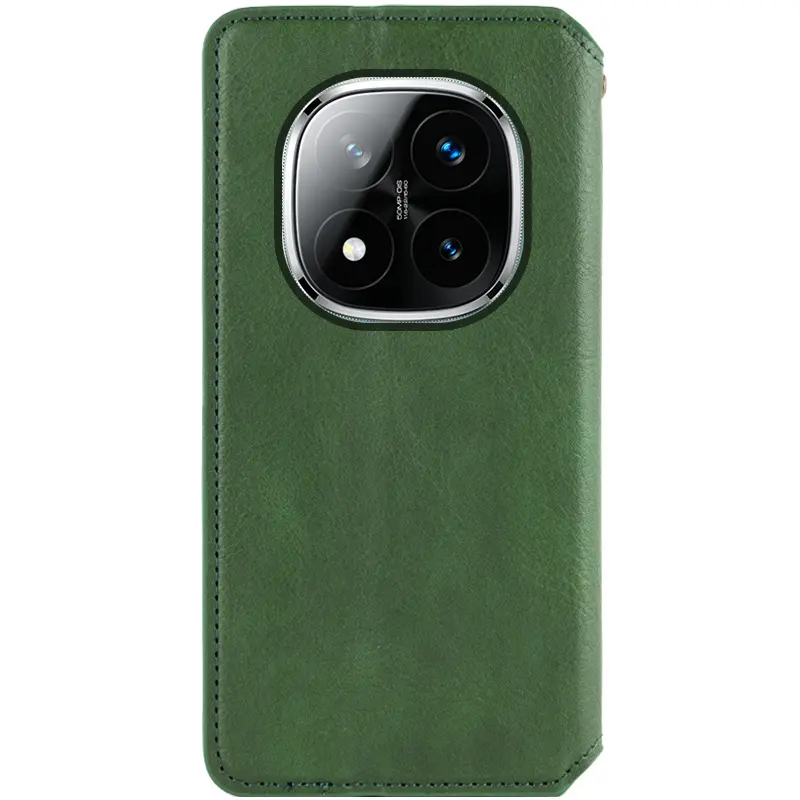 Кожаный чехол-книжка GETMAN Cubic (PU) для Xiaomi Redmi Note 15 4G/5G (EU), Зеленый 1, Искусственная кожа, купить оптом с доставкой