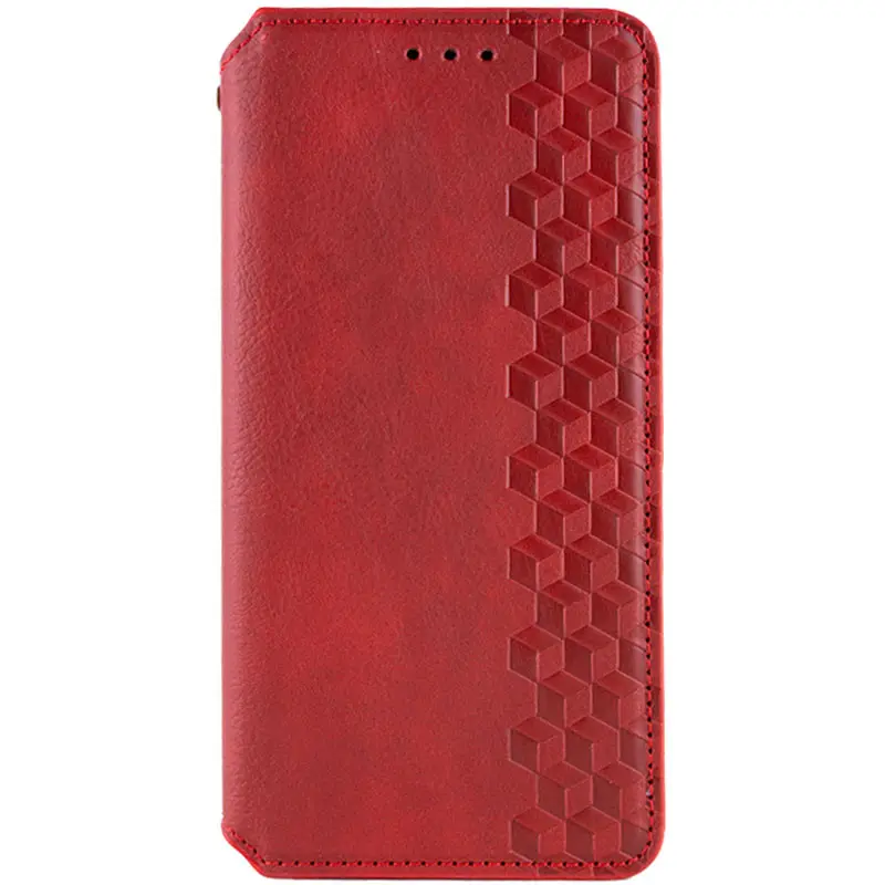 Кожаный чехол-книжка GETMAN Cubic (PU) для Xiaomi Redmi Note 15 4G/5G (EU), Красный, Искусственная кожа, купить оптом с доставкой