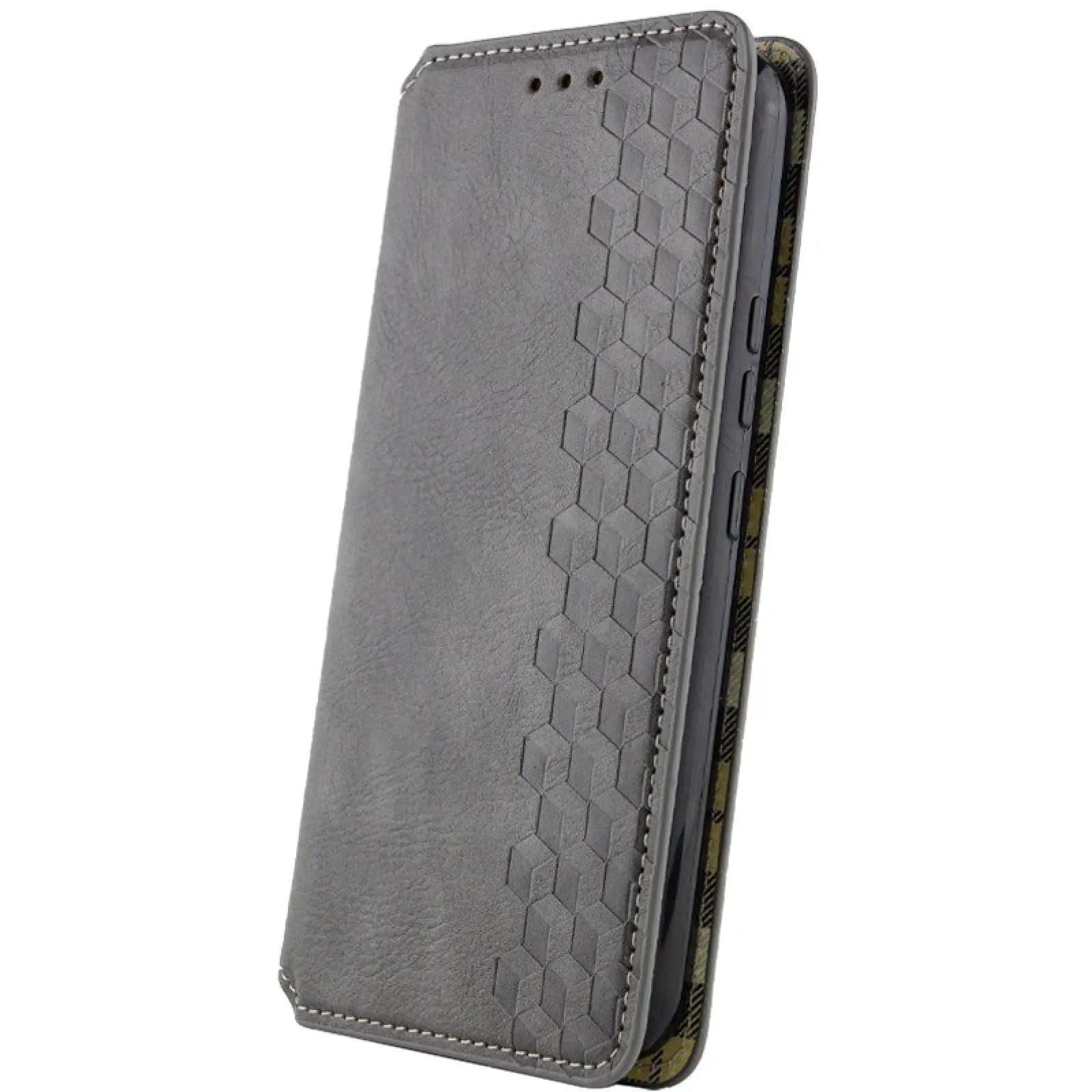 Кожаный чехол-книжка GETMAN Cubic (PU) для Xiaomi Redmi Note 15 4G/5G (EU), Серый 1, Искусственная кожа, купить оптом с доставкой