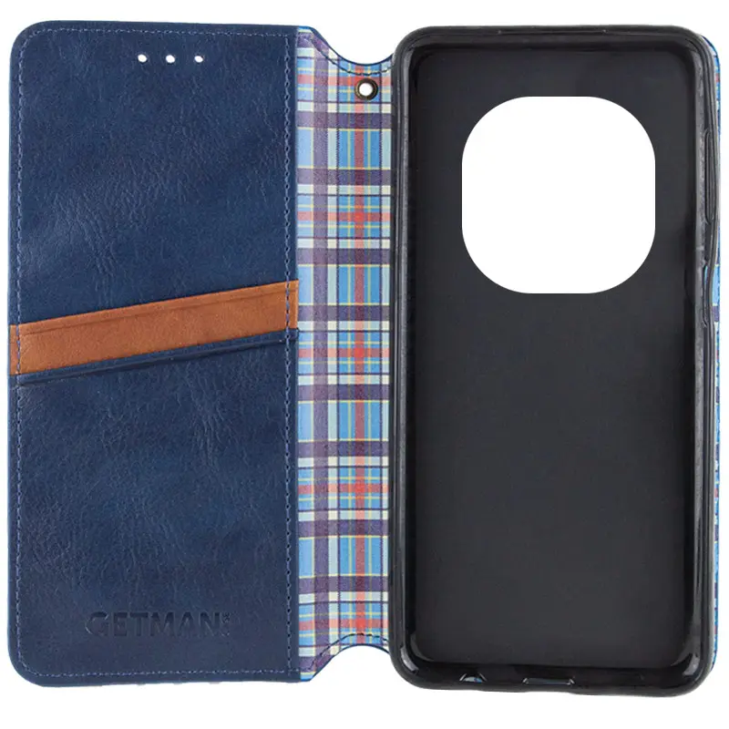 Кожаный чехол-книжка GETMAN Cubic (PU) для Xiaomi Redmi Note 15 4G/5G (EU), Синий 2, Искусственная кожа, купить оптом с доставкой