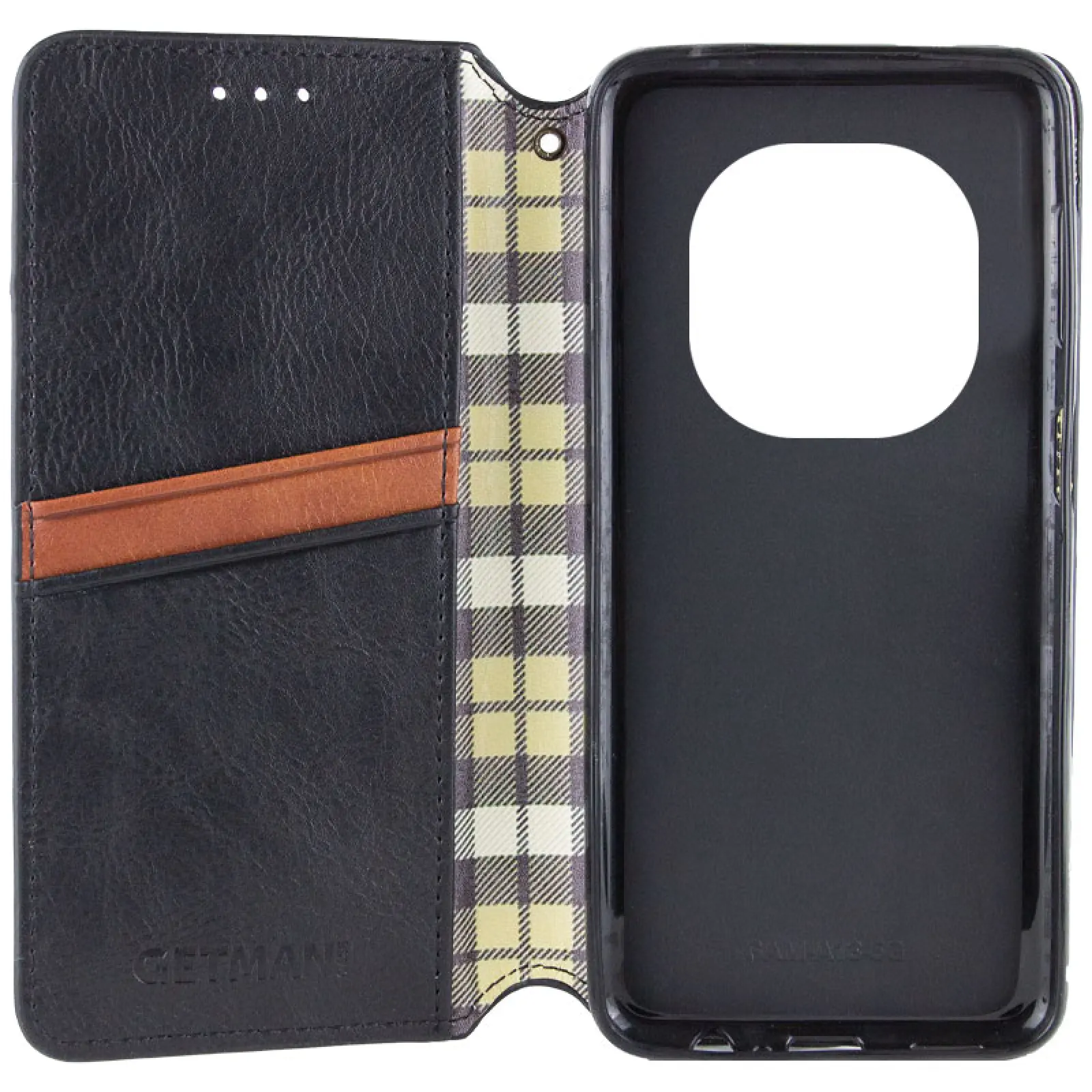 Кожаный чехол-книжка GETMAN Cubic (PU) для Xiaomi Redmi Note 15 4G/5G (EU), Черный 3, Искусственная кожа, купить оптом с доставкой