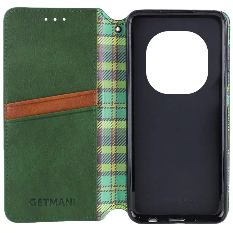 Шкіряний чохол-книжка GETMAN Cubic (PU) для Xiaomi Redmi Note 15 Pro 4G, Зелений 2, Штучна шкіра, купити оптом з доставкою